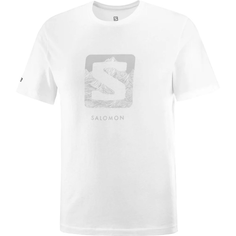 Camiseta Salomon Outlife Logo Curta Sleeve Masculino Branco | PT W81749